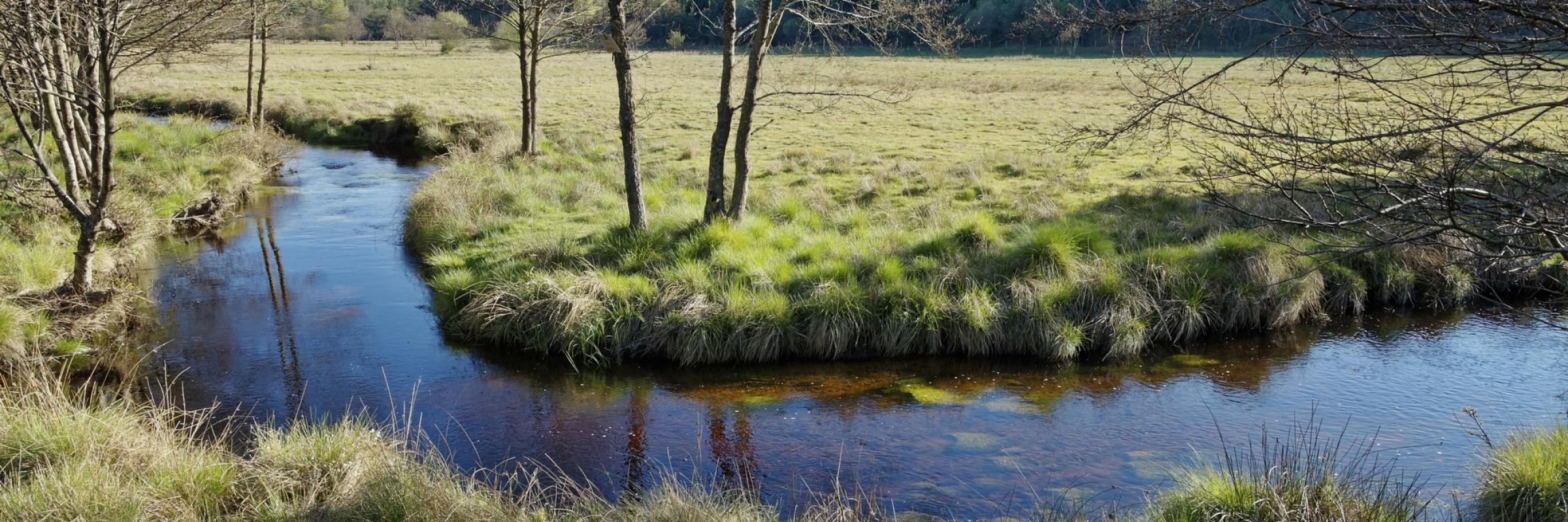 La Maulde qui alimente le lac de Vassivière et se jette dans la Vienne en amont de Saint-Léonard-de-Noblat.