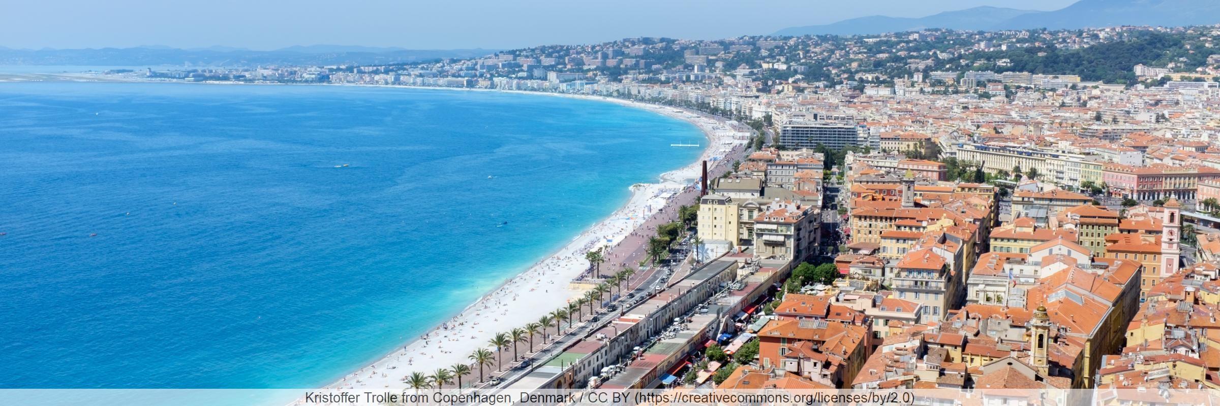 Vue aérienne de Nice