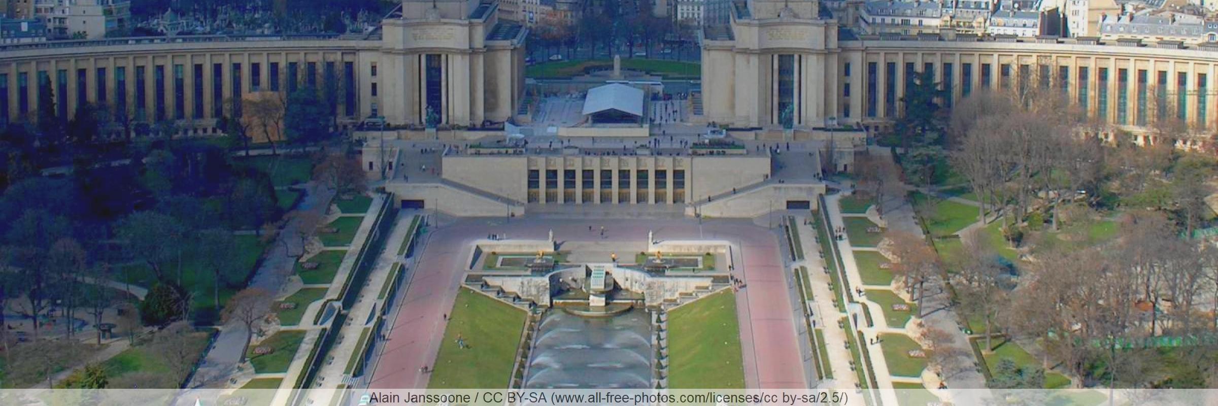 Vue aerienne de Paris Trocadero