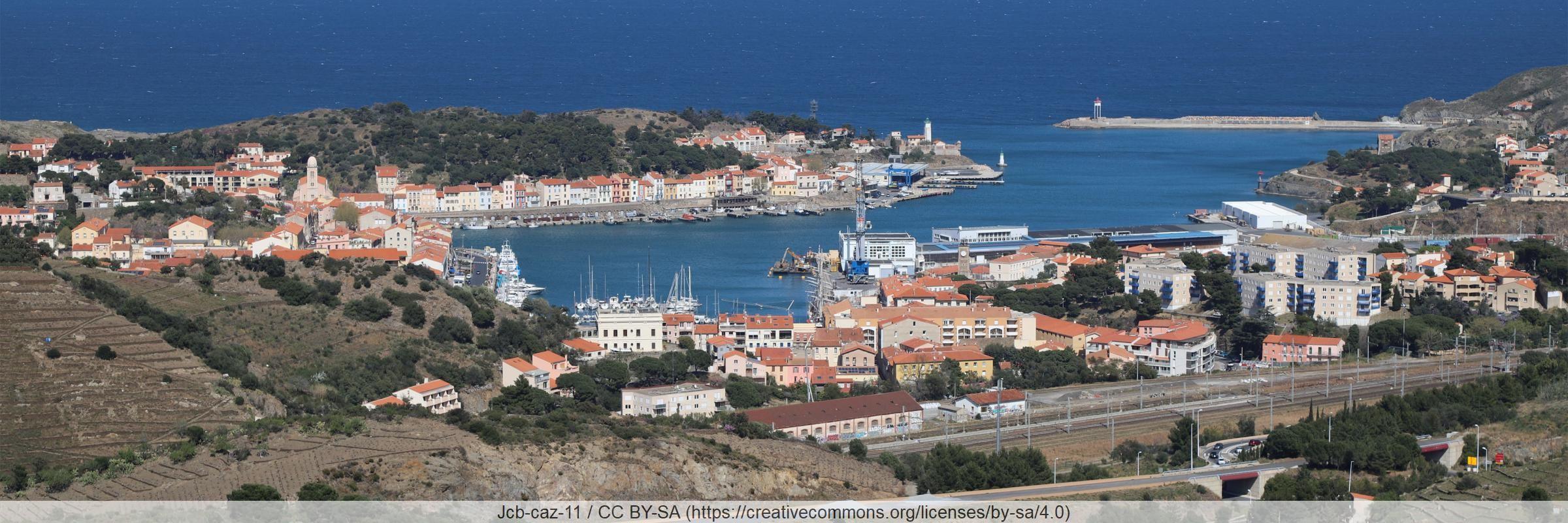 Vue aérienne de port vendres