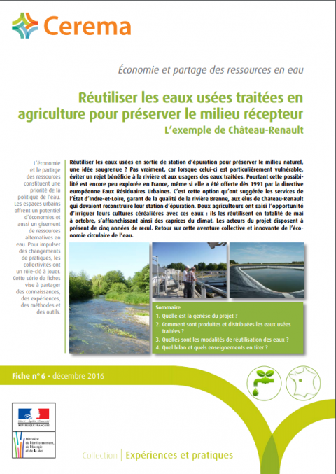 Réutiliser les eaux usées traitées en agriculture pour préserver le milieu récepteur